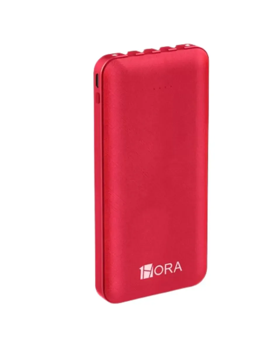 Power Bank/Batería Portátil 10.000Mah 1Hora Roja