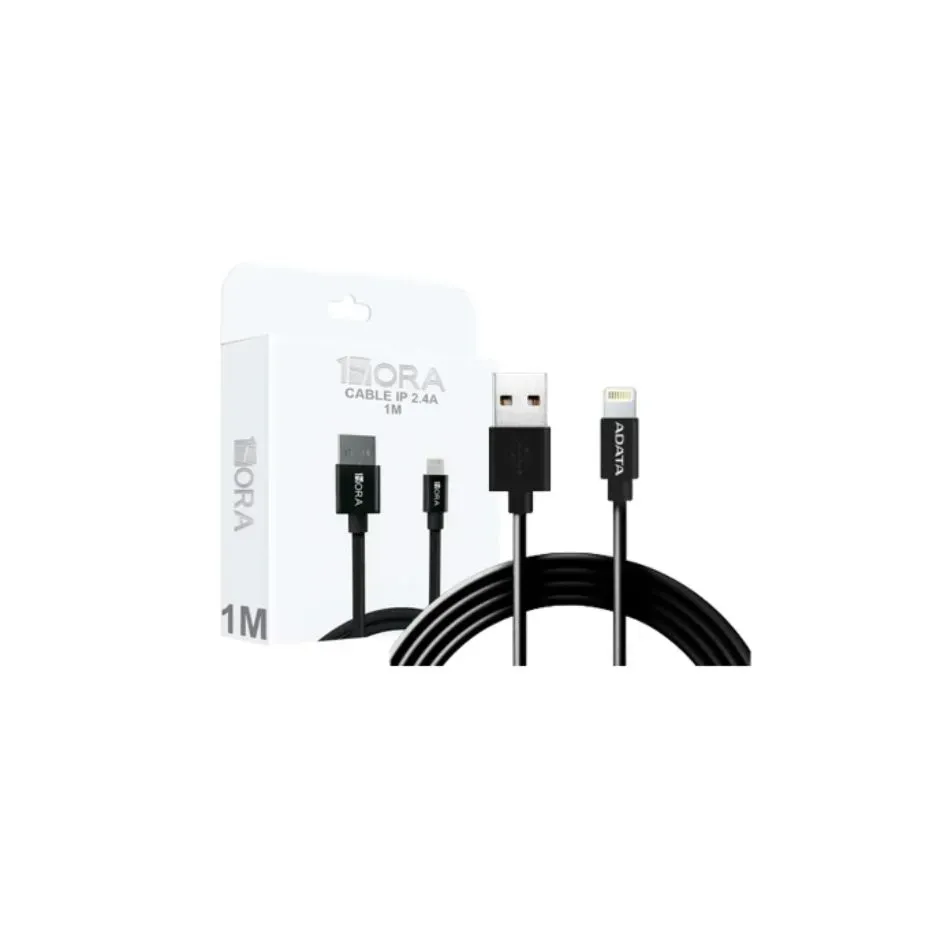 Cable Iphone 1 Hora Negro