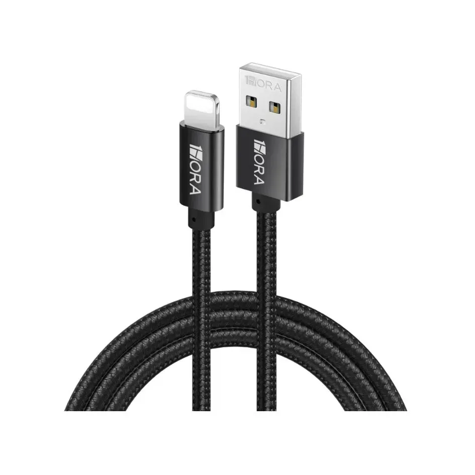 Cable Iphone 1 Hora Negro