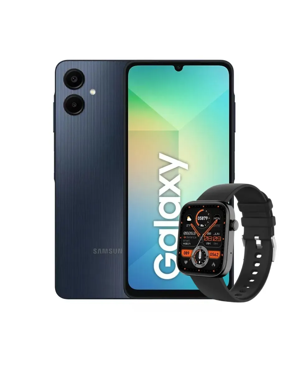 Celular Samsung A06 4/128GB Negro + Obsequio Reloj 