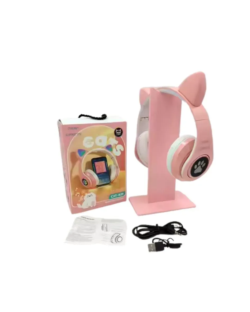 Audifonos Diadema Cat Bluetooth Rosado