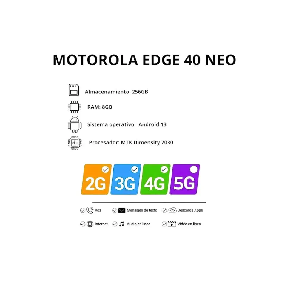 Celular Motorola Edge 40 Neo + Obsequio Reloj 