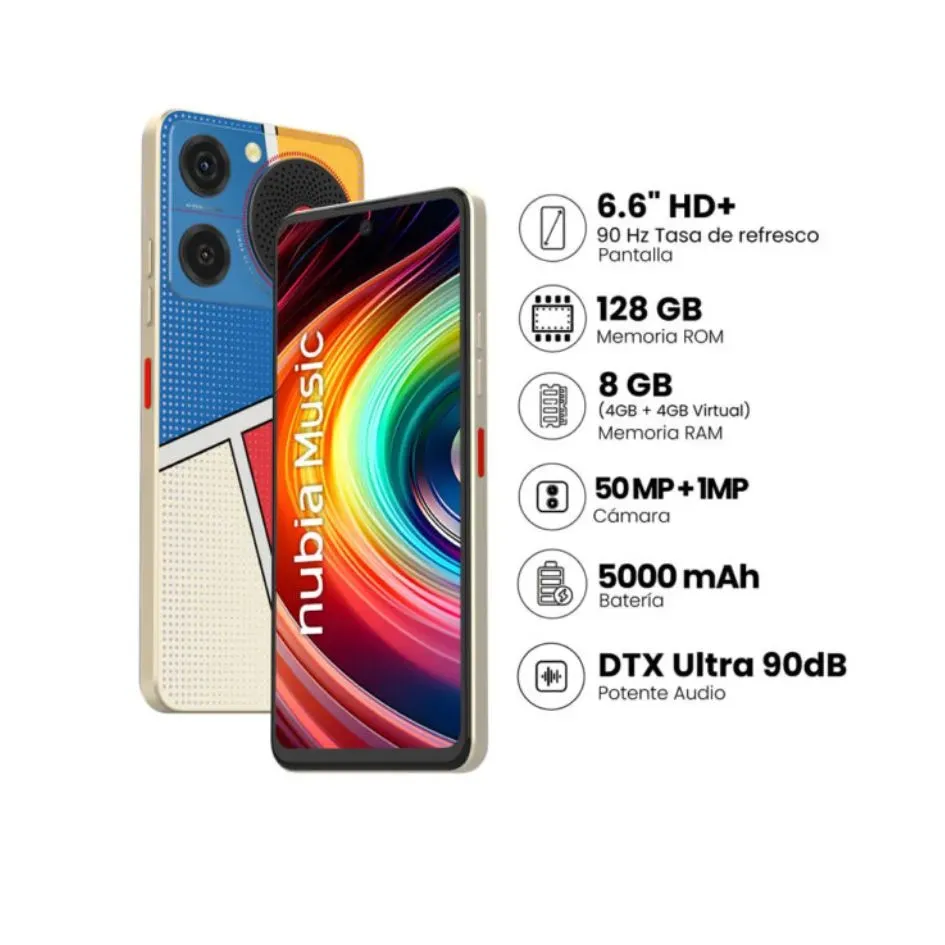 Celular Zte Nuvia Music 8/128GB Multicolor 