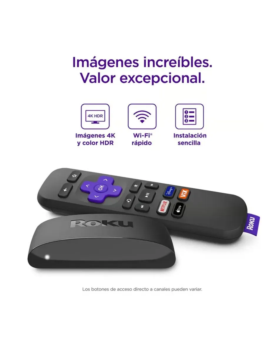 Convertidor Para Tv Roku Express 4K Negro