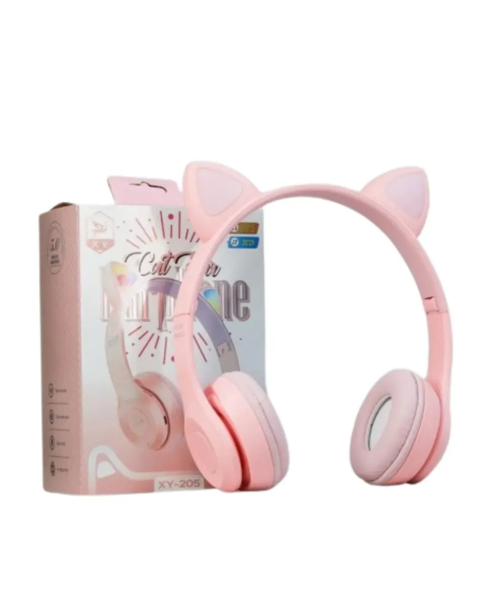 Audifonos Diadema Cat Mini Bluetooth Rosado