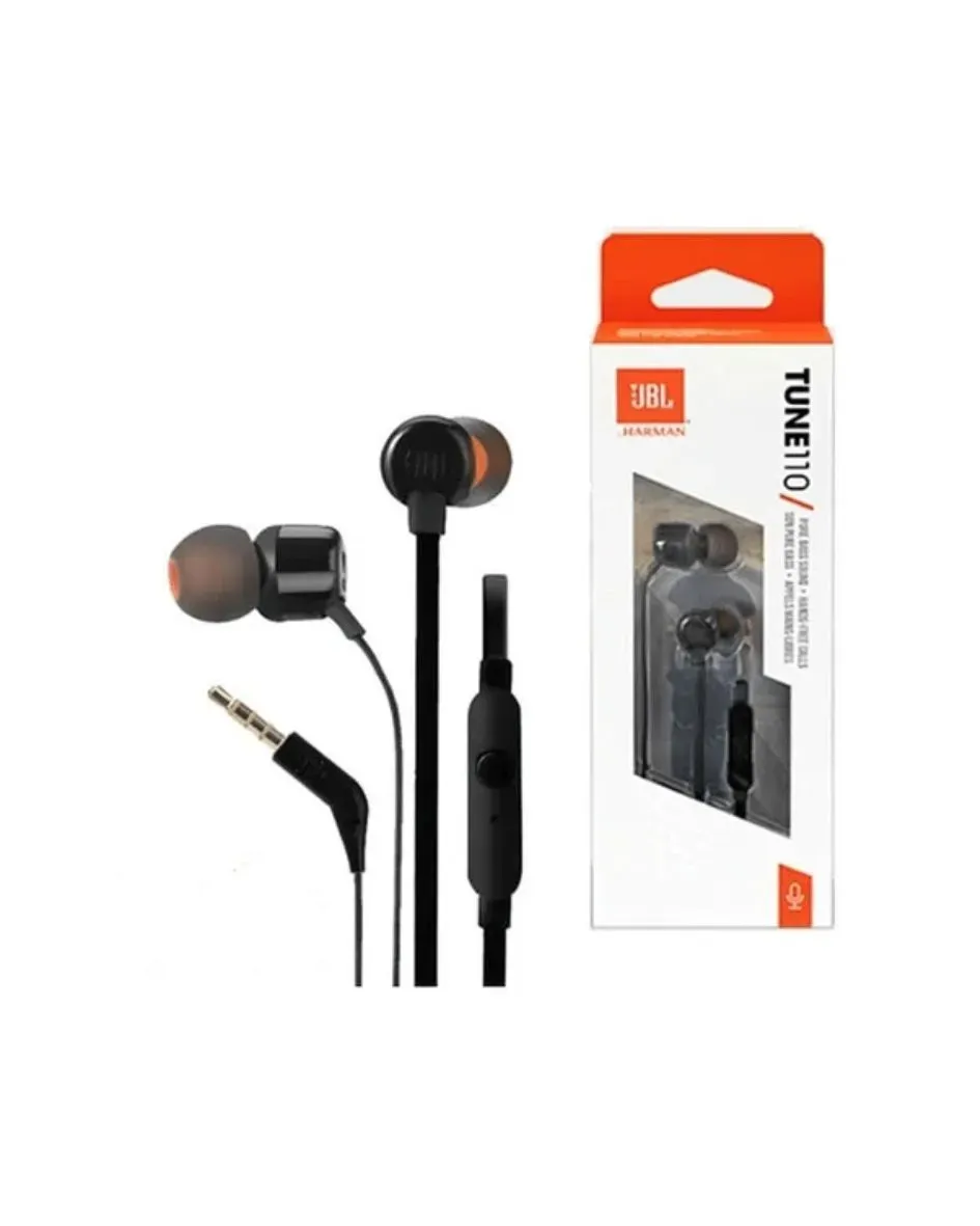 Audifonos De Cable JBL Tune 110 Negro 