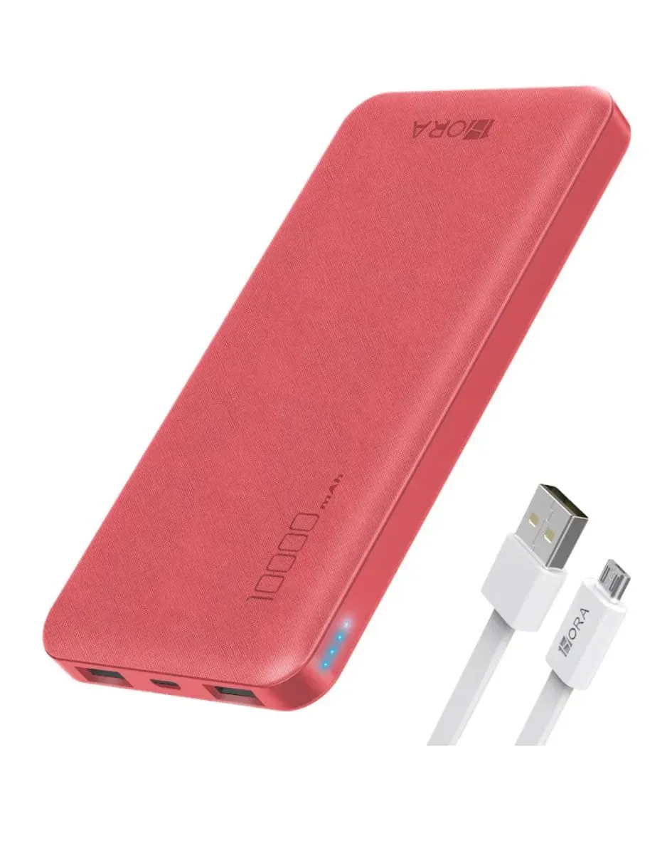 Power Bank/Batería Portátil 10.000Mah 1Hora Roja