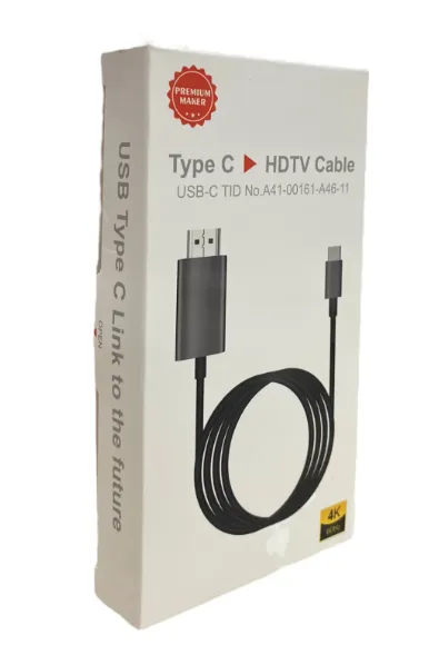 Cable MHL Tipo C, HDMI 2MT Aluminio (T-M) Ref: 4K60HZ