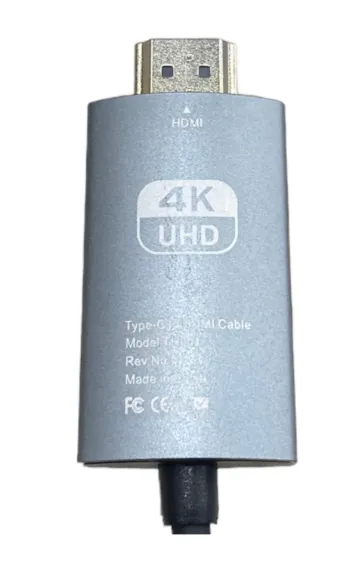 Cable MHL Tipo C, HDMI 2MT Aluminio (T-M) Ref: 4K60HZ