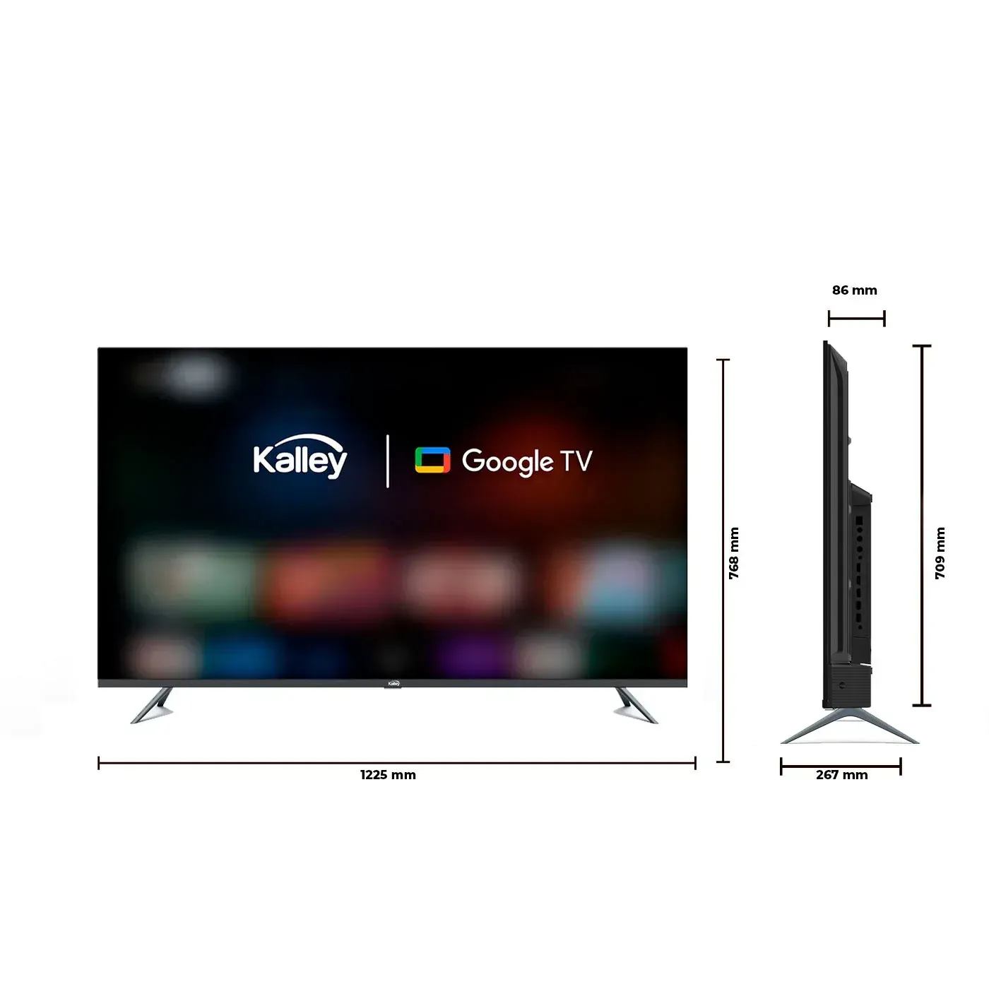 TV KALLEY 55" Pulgadas 139 cm GTV55UHDQ 4K-UHD QLED Smart TV Google