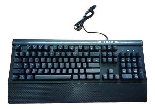 Teclado Gamer Mecanico Aoas As-808 Con Luces Alambrico Mecanico