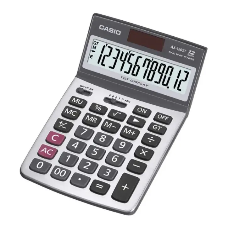 Calculadora Escritorio Casio 12 Dígitos (T-M) Ref: AX-120ST 