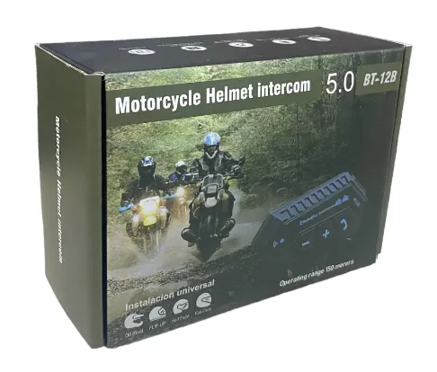 Intercomunicador Para Casco De Moto Impermeable (T-M) Ref: BT-12B