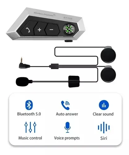 Intercomunicador Audífono Mic Casco Moto Universal Bt-31