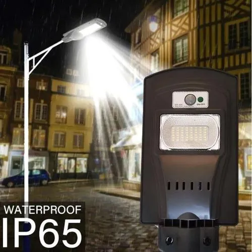 Lampara Para Exterior Solar Led De 20w Con Sensor De Luz