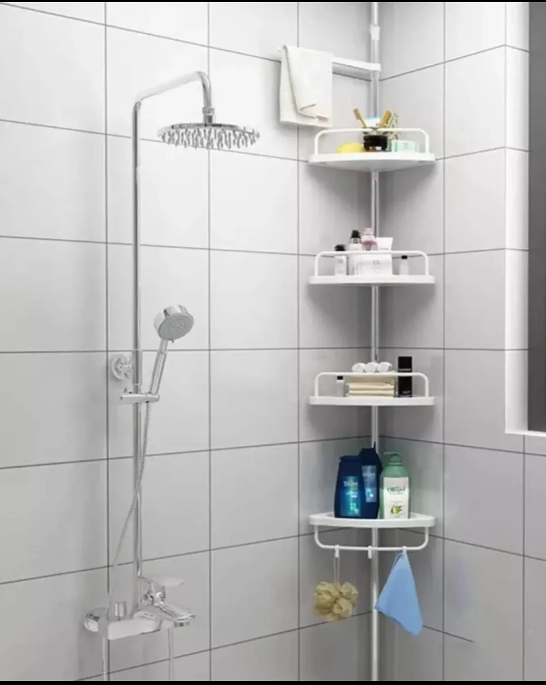 Organizador Estante de Baño Esquinero Ahorrado Espacio