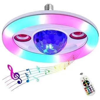 Parlante Bombillos Discoteca Bluetooth Con Control 36w E27