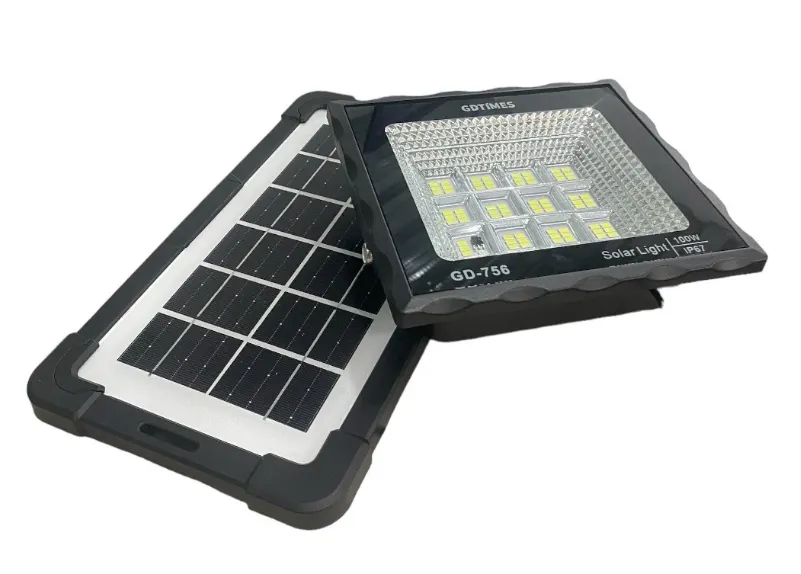 Reflector Solar Recargable 100W, Panel Solar, Control Remoto GDTimes (T-M) Ref: GD-756