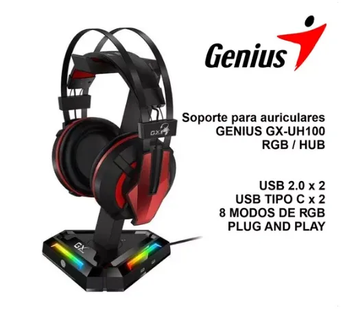 Base Para Auriculares Gamer Rgb Genius (T-M) Ref: Gx-UH100