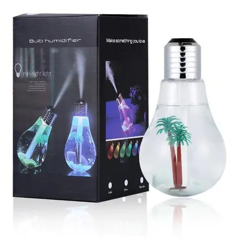 Humificador Diseño Bombillo Led Ultrasonico 400ml