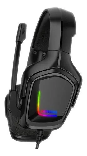 Audífonos Gamer Onikuma Original K20 Negro Con Luz Rgb LED