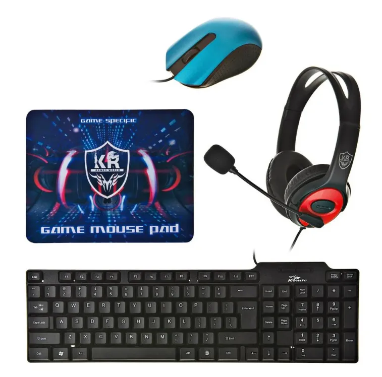 Combo Teclado, Mouse, Diadema, Pad Mouse 4 En 1 (T-M) Ref: K30