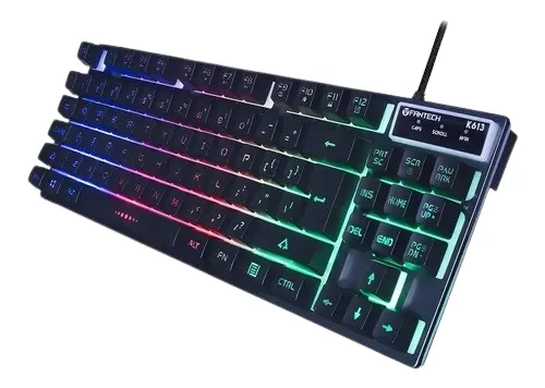 Teclado Gamer Fantech K613 Rgb, 87 Teclas, 19 Llaves Antighost