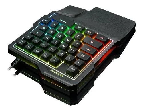 Teclado Gamer Una Mano 35 Teclas K7 Retroiluminado Membrana