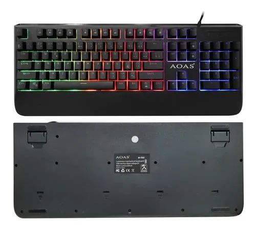 Teclado Mecánico Retroiluminado Rgb Gamer Usb Aoas M-700 