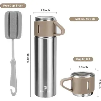 Termo Vacuum Flask Set De Acero Inoxidable 500ML MC00582