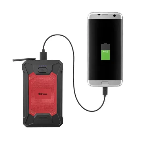 Arrancador Auto Compacto Power Bank Linterna Steren (T-M) Ref: MOV-123 