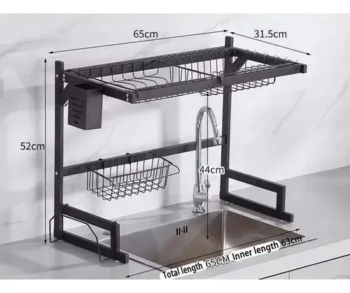 Organizador Y Escurridor Platos Loza Cubiertos Seca Platos 65CM