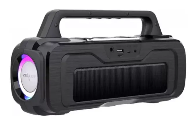 Radio Parlante Zealot, Usb, Panel Solar, Luces Led (T-M) Ref: P2 