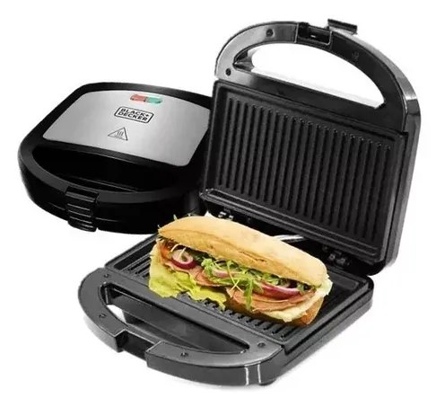 Sandwichera Panini Black+decker, Antiadherente, (T-M) Ref: PAN24535