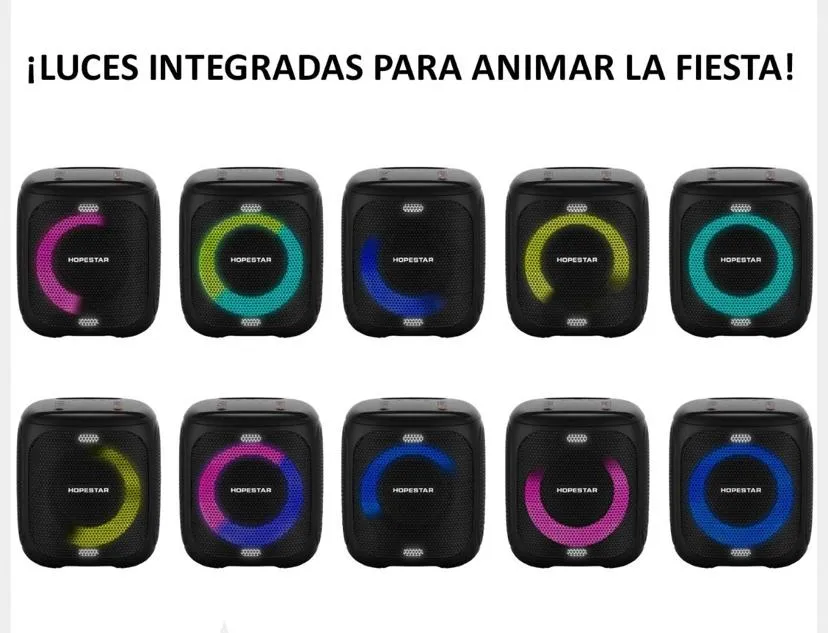 Parlante Portatil Bluetooth Hopestar + Microfono Inalambrico