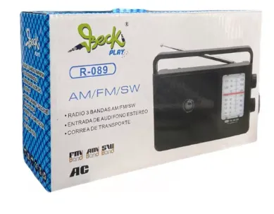 Radio Beck Play Am Fm, Sw, Conexión Ac y Dc 110v - 220v (T-M) Ref: R-089