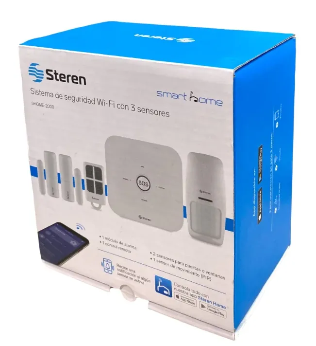 Sistema De Seguridad Wi-Fi 3 Sensores Steren (T-M) Ref: Shome-2000