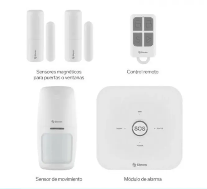 Sistema De Seguridad Wi-Fi 3 Sensores Steren (T-M) Ref: Shome-2000