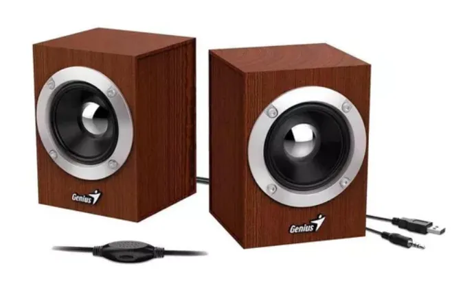 Parlantes Speaker Genius, Madera, 6 Wats 3.5 Mm, (T-M) Ref: Sp-hf280