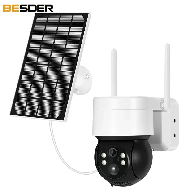 Cámara Wifi Exterior Recargable Panel Solar Icsee T6 + Memoria Micro SD 32GB PTZ  (T-M) Ref: T6-Camara