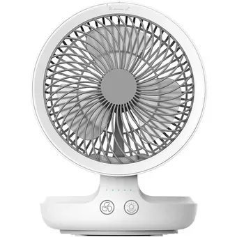 Ventilador Usb Escritorio Mesa Luz Recargable Oscilante 4 Vel Luz Vent-Oscilante