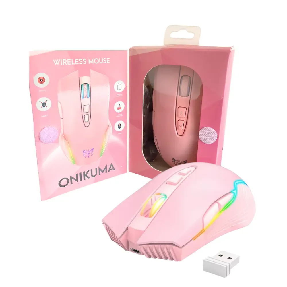 Mouse Inalámbrico Gamers ONIKUMA Cw 905 Rosa