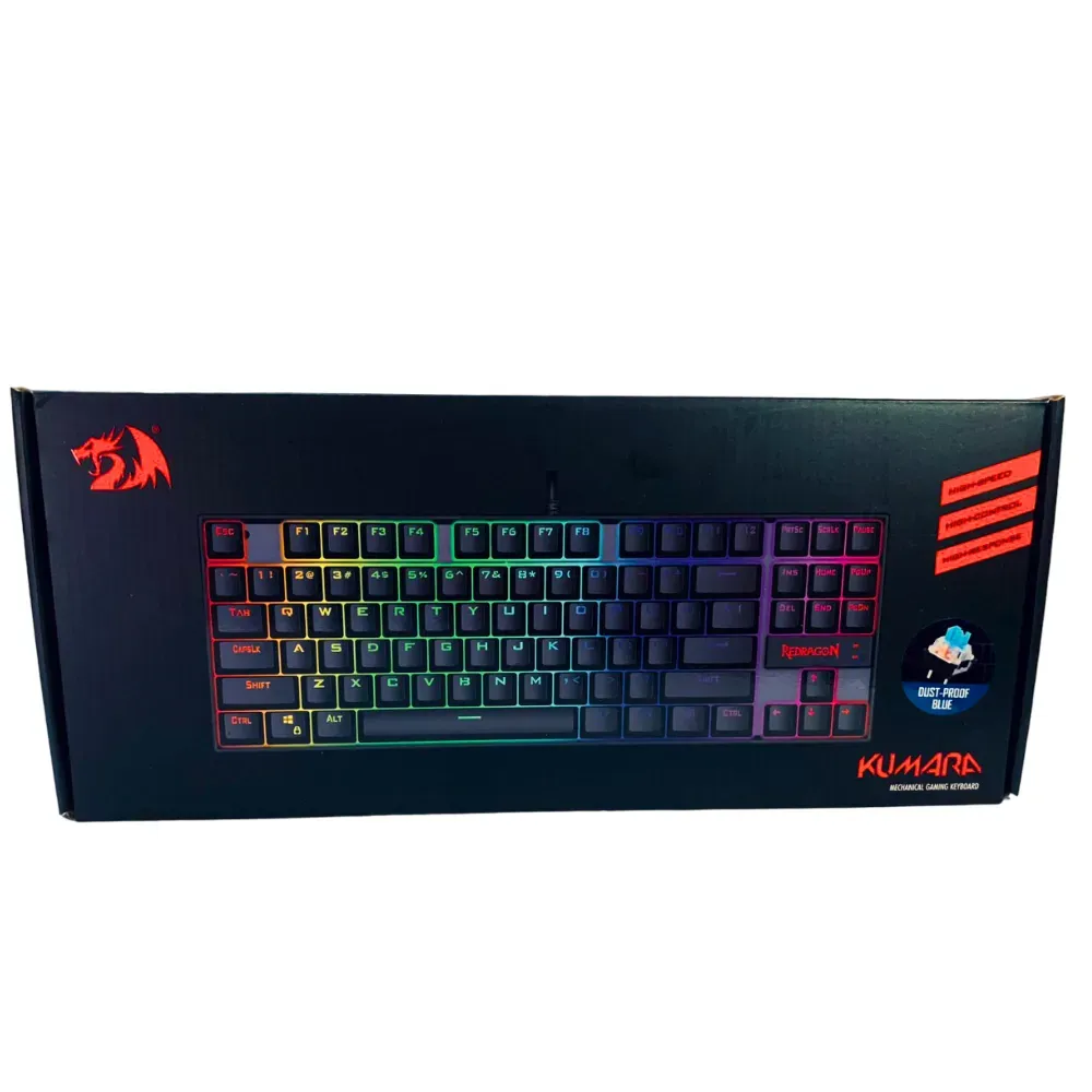 Teclado Gamer Redragon Kumara K552 Negro Alámbrico RGB Switch azul