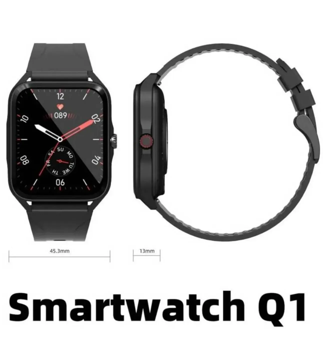 Smart Watch GTIDE Q1 Sumergible - Negro 