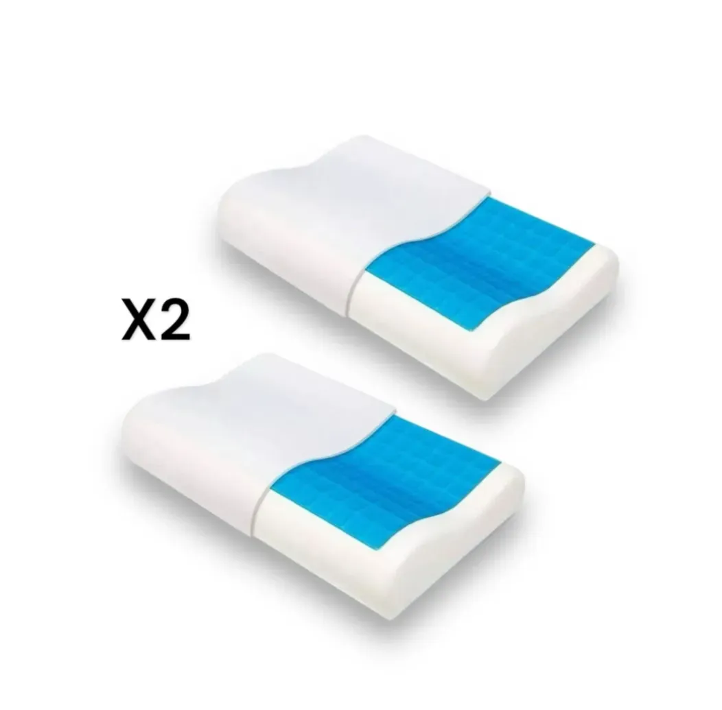 Combo X2 Almohadas Memory Pillow Ortopédica Indeformables Cool Gel Fund