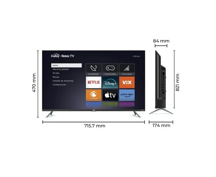 Televisor KALLEY ROKU TV HD 32" Pulgadas