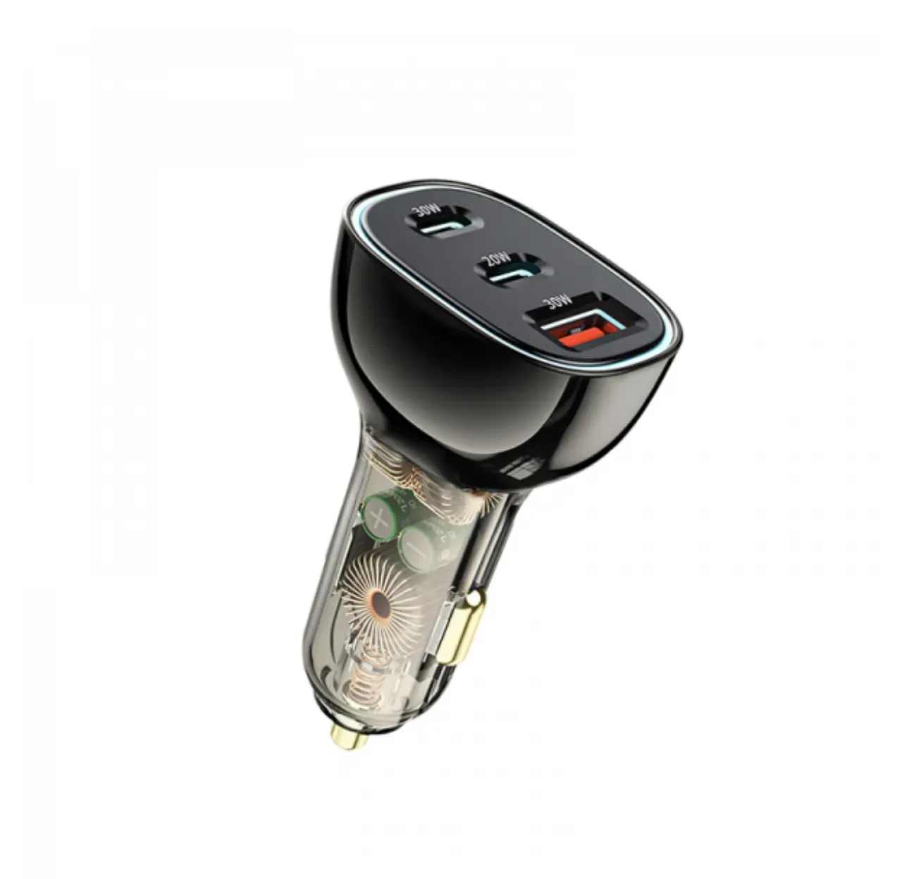 Cargador De Carro Dual Tipo C + Usb WIWU Pc700 80w Pd - Gris