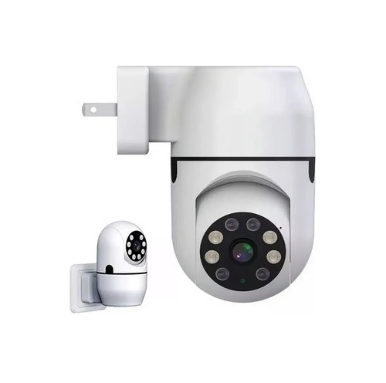 Camara Ip Rotica Wifi 360° Conexion Enchufe Seguridad Hogar