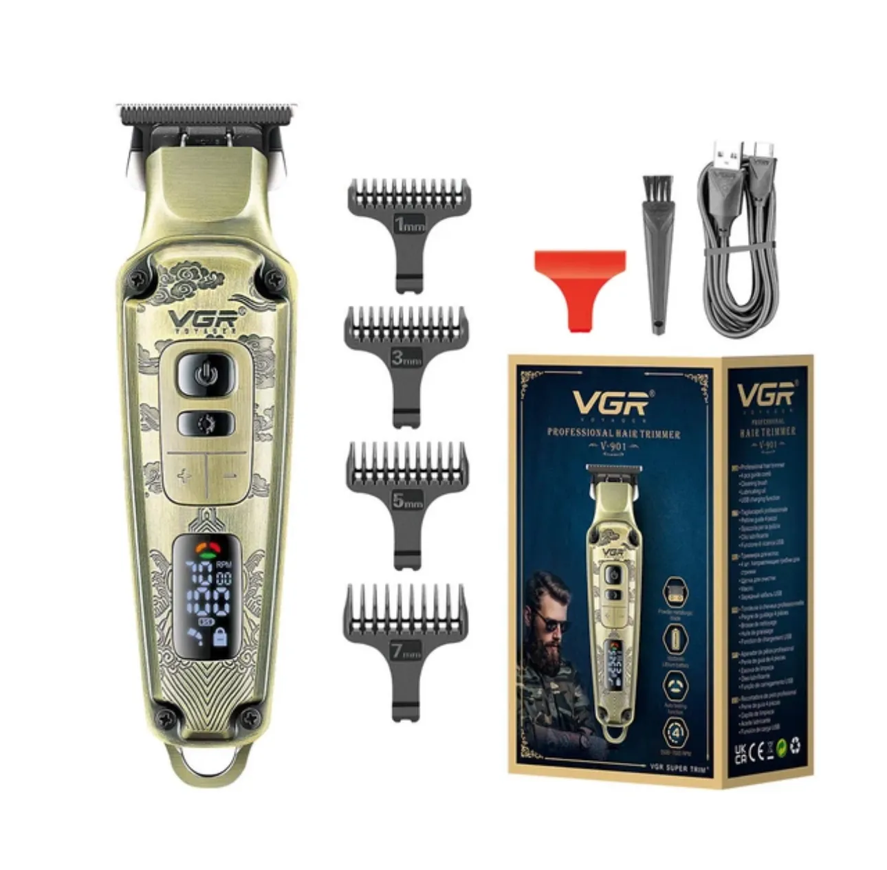 Maquina Para Cortar Cabello VGR V901