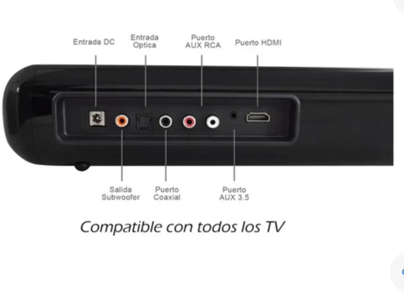 Barra De Sonido Soundbar Niatec Nt-p509 Sonido Inmersivo